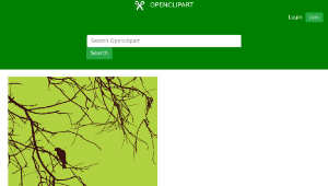openclipart圖庫：Bird Branches縮圖