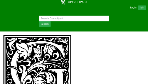 openclipart圖庫：William Morris Letter G-資源代表圖