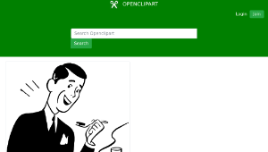 openclipart圖庫：Man eating steak縮圖