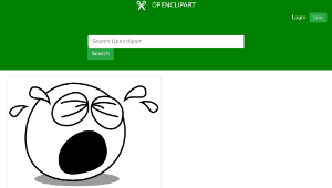 openclipart圖庫：Buddy crying縮圖