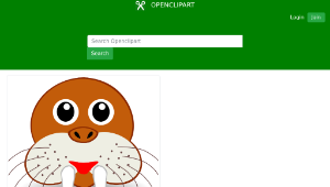 openclipart圖庫：funny walrus face