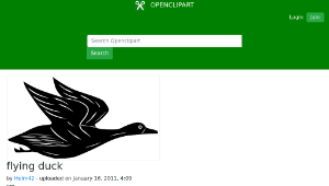 openclipart圖庫：flying duck縮圖
