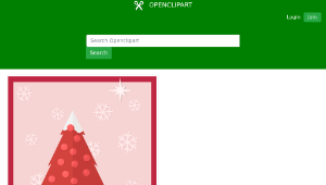 openclipart圖庫：Christmas Tree in the Snow縮圖