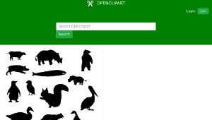 openclipart圖庫：Animal silhouettes 2縮圖