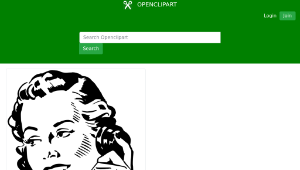 openclipart圖庫：Woman on telephone-資源代表圖