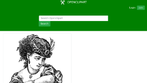 openclipart圖庫：Victorian lady with frame縮圖