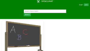 openclipart圖庫：Blackboard with Stand and Letters-資源代表圖