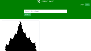 openclipart圖庫：birch leaf silhouette縮圖