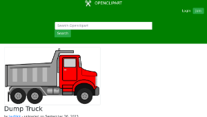 openclipart圖庫：Dump Truck-資源代表圖