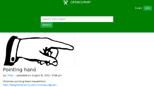 openclipart圖庫：Pointing hand-資源代表圖