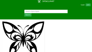 openclipart圖庫：Tribal Butterfly Silhouette-資源代表圖