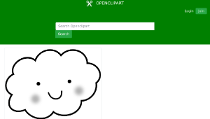 openclipart圖庫：Cute Cloud - Coloring Book縮圖