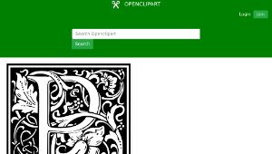 openclipart圖庫：William Morris Letter P-資源代表圖