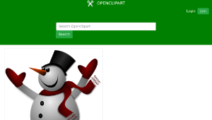 openclipart圖庫：Happy Snowman 2-資源代表圖