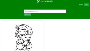 openclipart圖庫：praying girl縮圖