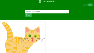 openclipart圖庫：Yellow Tiger Cat-資源代表圖