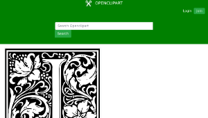 openclipart圖庫：William Morris Letter J縮圖