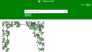 openclipart圖庫：Green Floral Frame縮圖