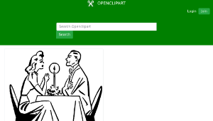 openclipart圖庫：Romantic dinner-資源代表圖