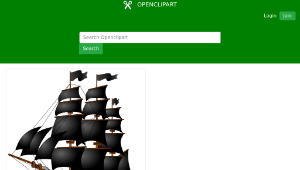 openclipart圖庫：Pirate's Boat - Navire Pirate-資源代表圖