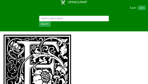 openclipart圖庫：William Morris Letter F-資源代表圖