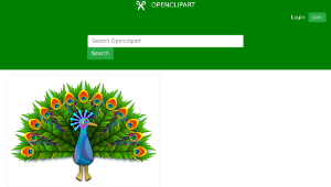 openclipart圖庫：Peacock縮圖
