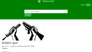 openclipart圖庫：broken gun-資源代表圖