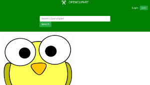 openclipart圖庫：Yellow googley-eye bird縮圖