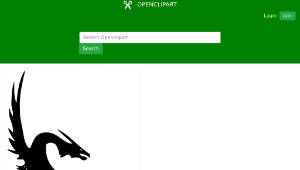openclipart圖庫：Fantasy Dragon Silhouette縮圖