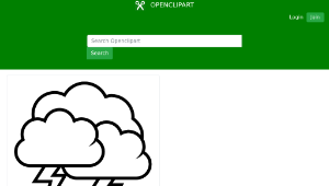 openclipart圖庫：tango weather storm - outline縮圖