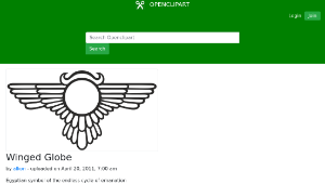 openclipart圖庫：Winged Globe縮圖