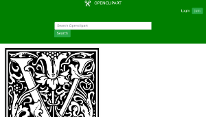 openclipart圖庫：William Morris Letter V-資源代表圖