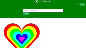 openclipart圖庫：6 color heart-資源代表圖