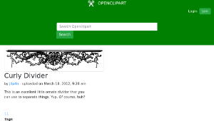 openclipart圖庫：Curly Divider縮圖