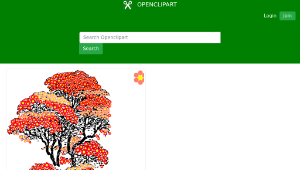 openclipart圖庫：Red aifowers tree縮圖