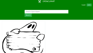 openclipart圖庫：Ghost with sign縮圖