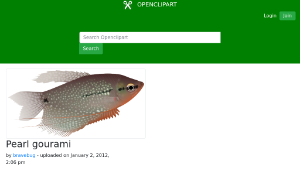 openclipart圖庫：Pearl gourami-資源代表圖