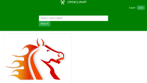 openclipart圖庫：fire horse-資源代表圖