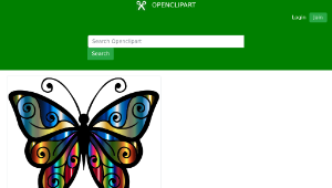 openclipart圖庫：Iridescent Butterfly 4縮圖