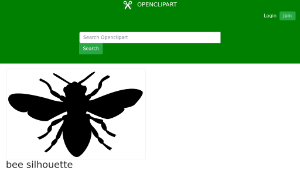 openclipart圖庫：bee silhouette縮圖
