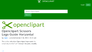 openclipart圖庫：Openclipart Scissors Logo Guide Horizontal-資源代表圖
