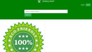 openclipart圖庫：Eco Friendly Product Sticker-資源代表圖