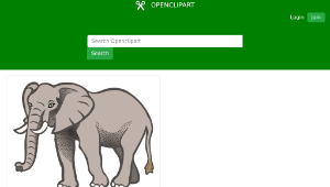 openclipart圖庫：elephant - coloured-資源代表圖