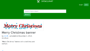 openclipart圖庫：Merry Christmas banner縮圖