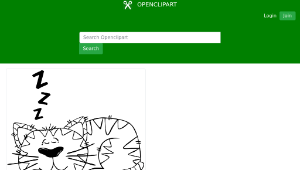 openclipart圖庫：G Cartoon Cat Sleeping 2-資源代表圖