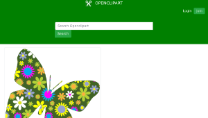 openclipart圖庫：Retro Floral Butterfly-資源代表圖