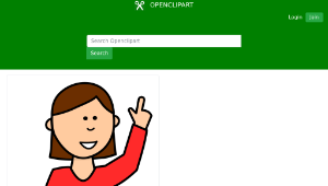 openclipart圖庫：Student asking question縮圖