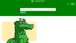 openclipart圖庫：crocodile (or alligator)-資源代表圖