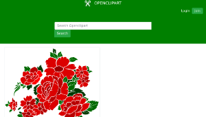 openclipart圖庫：vintage flowers rose 4縮圖
