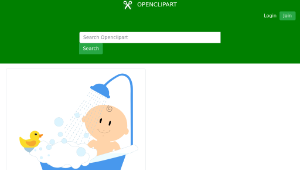 openclipart圖庫：Baby Boy Bath縮圖